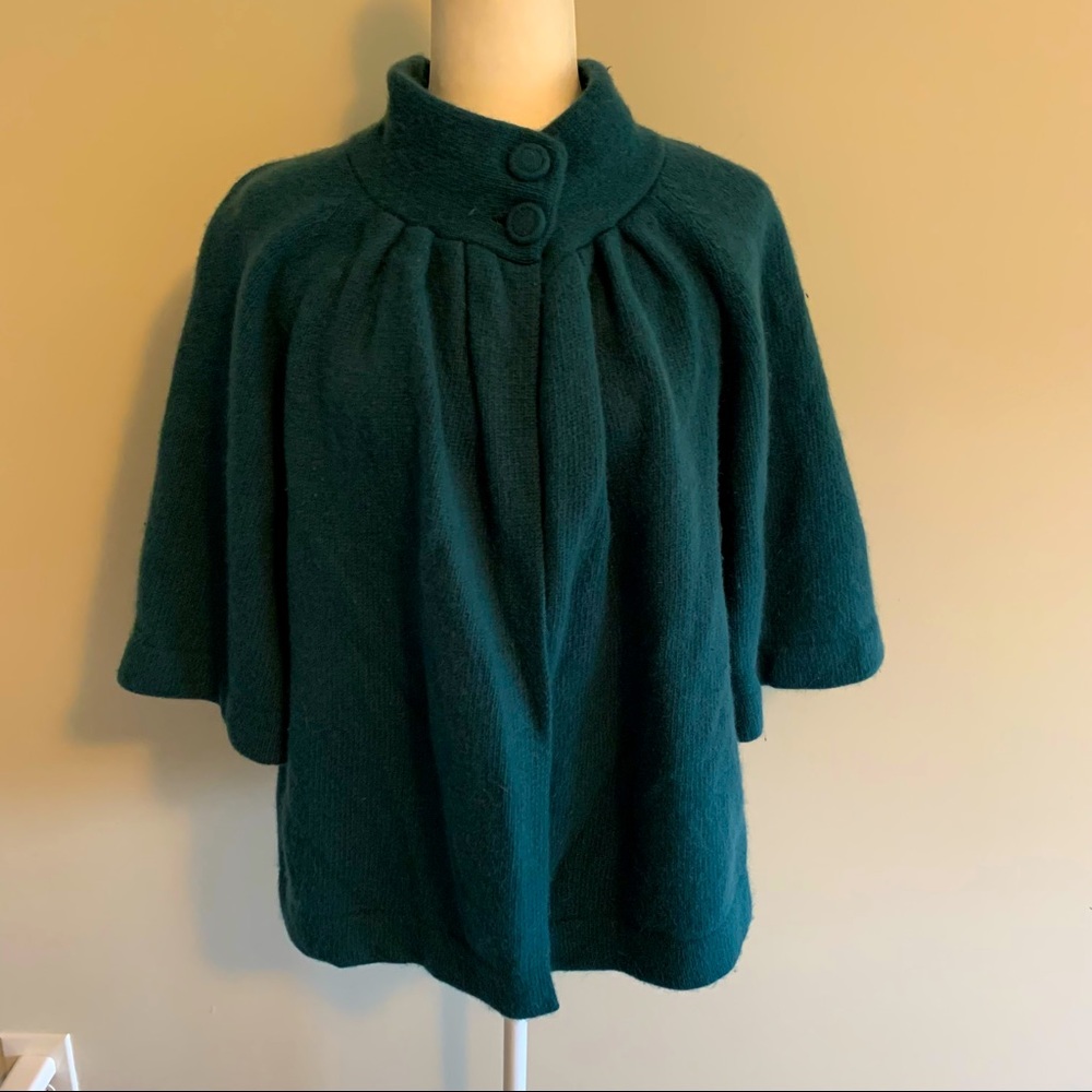 Sarah Spencer Woman Lambswool Angora Cape Poncho Cardigan
